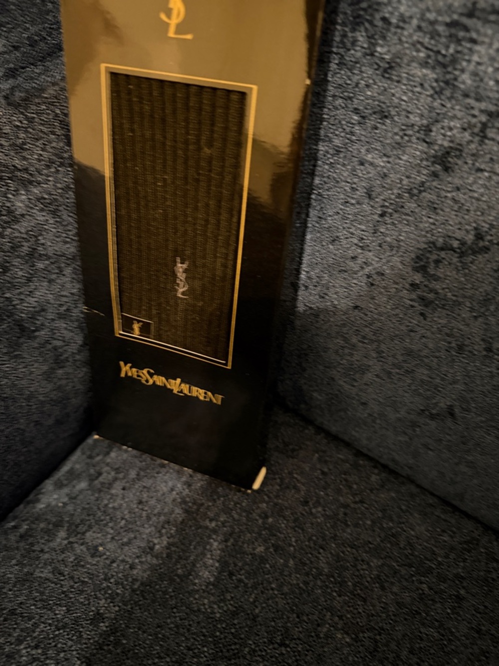Yves Saint Laurent Black Men’s Socks and Gold Signature Box